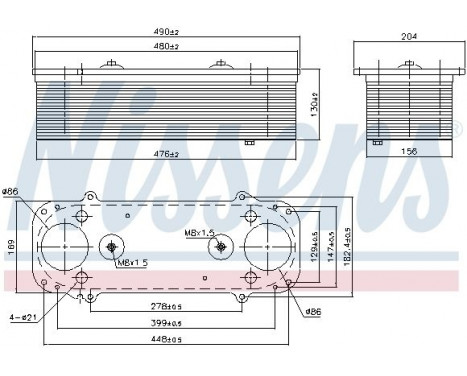 Intercooler, charger 961500 Nissens, Image 6