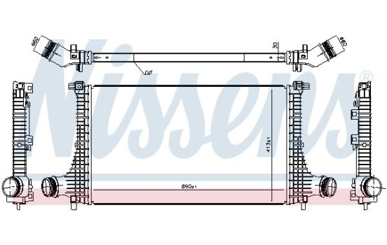 Intercooler, charger 961502 Nissens, Image 2