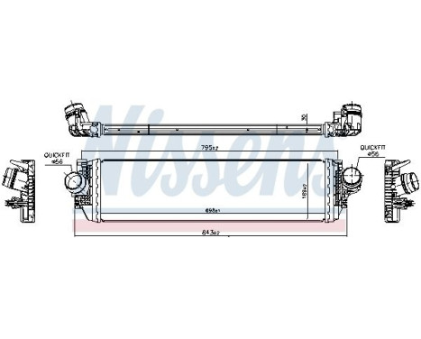 Intercooler, charger 961504 Nissens, Image 2