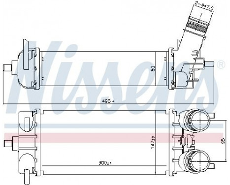 Intercooler, charger 961509 Nissens