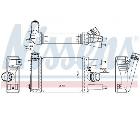 Intercooler, charger 96153 Nissens, Image 3