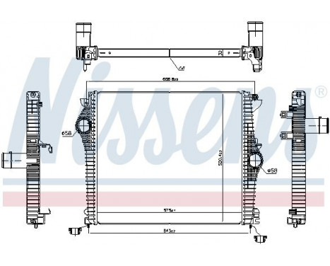 Intercooler, charger 961532 Nissens, Image 2