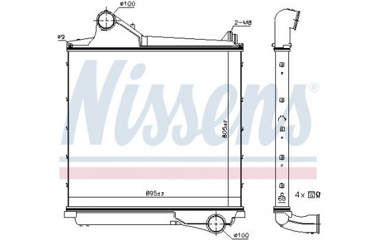 Intercooler, charger 961555 Nissens