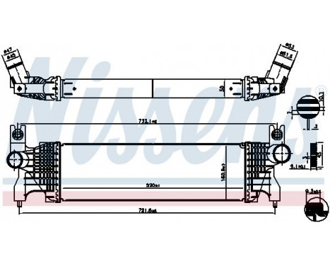 Intercooler, charger 961556 Nissens, Image 2