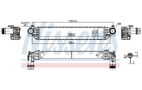Intercooler, charger 961558 Nissens, Image 2