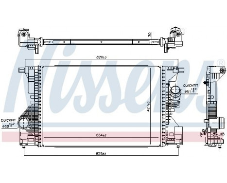 Intercooler, charger 961560 Nissens, Image 5