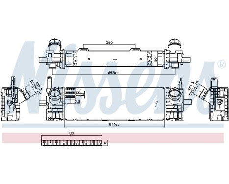 Intercooler, charger 961591 Nissens, Image 2