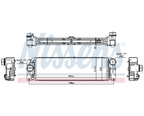 Intercooler, charger 961597 Nissens, Image 2