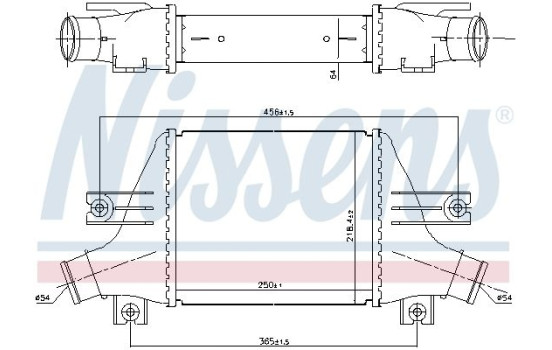 Intercooler, charger 96163 Nissens, Image 2