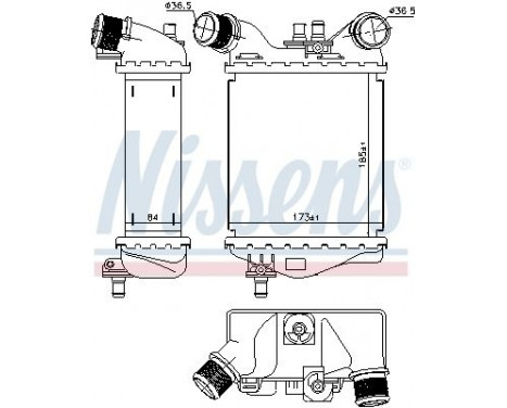 Intercooler, charger 96167 Nissens, Image 2