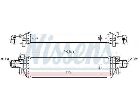 Intercooler, charger 96173 Nissens, Image 2
