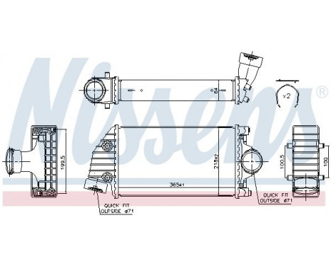 Intercooler, charger 96175 Nissens, Image 2
