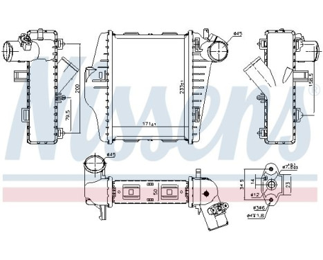 Intercooler, charger 96177 Nissens, Image 2