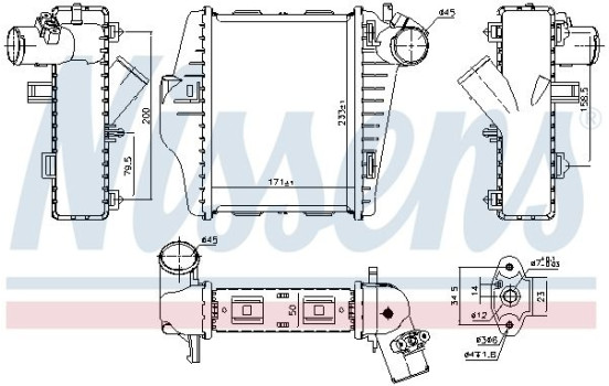 Intercooler, charger 96177 Nissens, Image 2