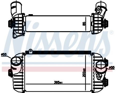 Intercooler, charger 96187 Nissens