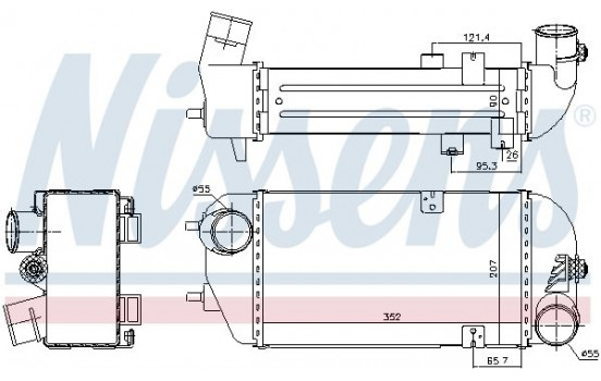 Intercooler, charger 96190 Nissens