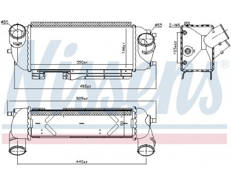 Intercooler, charger 96192 Nissens, Image 2