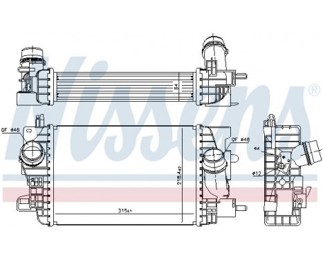 Intercooler, charger 96196 Nissens, Image 2
