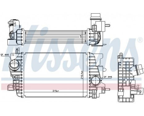 Intercooler, charger 96197 Nissens
