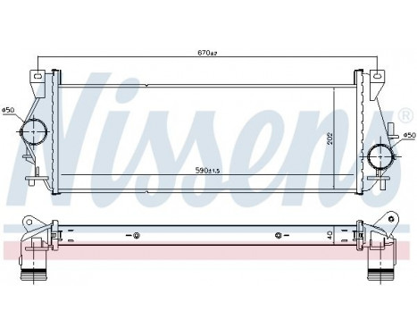 Intercooler, charger 96199 Nissens, Image 2