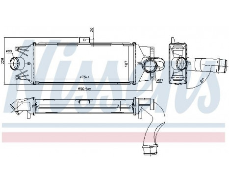 Intercooler, charger 96202 Nissens