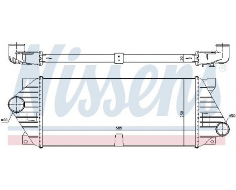 Intercooler, charger 96206 Nissens, Image 2