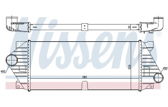 Intercooler, charger 96206 Nissens, Image 2