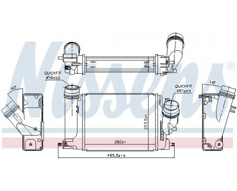 Intercooler, charger 96207 Nissens, Image 2
