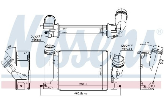 Intercooler, charger 96207 Nissens, Image 2