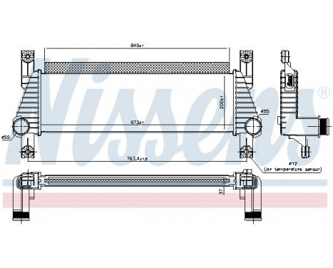 Intercooler, charger 96222 Nissens, Image 6