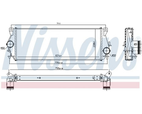 Intercooler, charger 96225 Nissens, Image 2