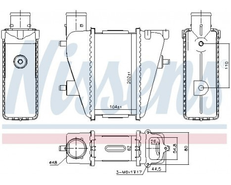 Intercooler, charger 96232 Nissens, Image 2