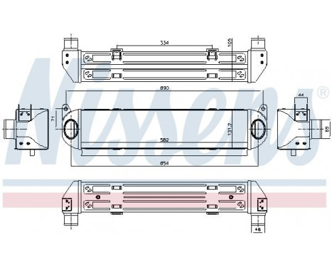 Intercooler, charger 96243 Nissens, Image 2