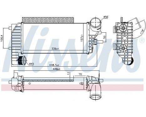 Intercooler, charger 96251 Nissens, Image 2