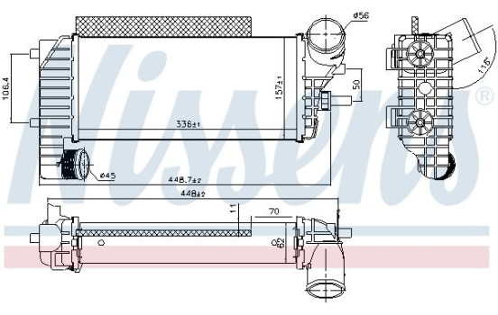 Intercooler, charger 96251 Nissens, Image 2