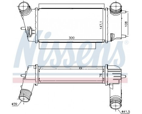 Intercooler, charger 96252 Nissens