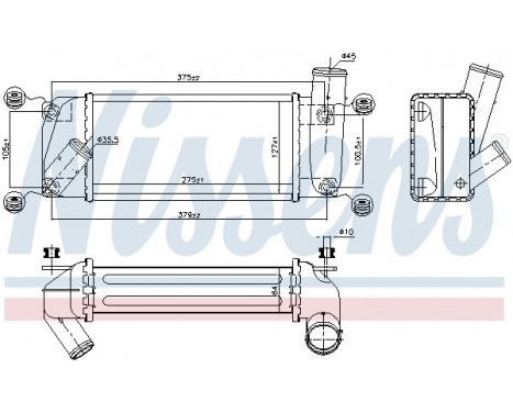 Intercooler, charger 96263 Nissens, Image 2