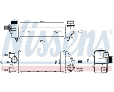 Intercooler, charger 96267 Nissens, Image 2