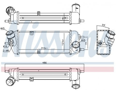 Intercooler, charger 96270 Nissens, Image 2