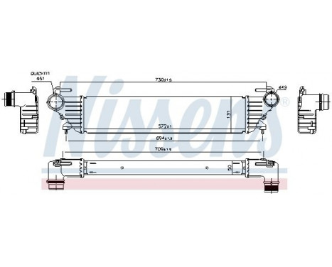 Intercooler, charger 96272 Nissens, Image 2
