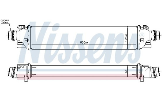 Intercooler, charger 96279 Nissens, Image 2