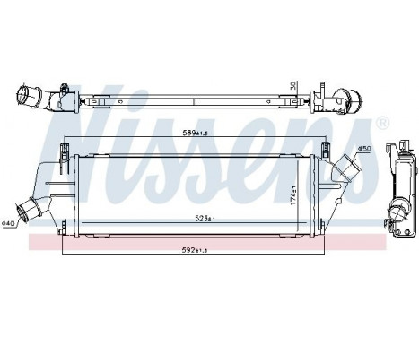 Intercooler, charger 96307 Nissens, Image 2