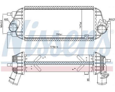 Intercooler, charger 96309 Nissens, Image 3