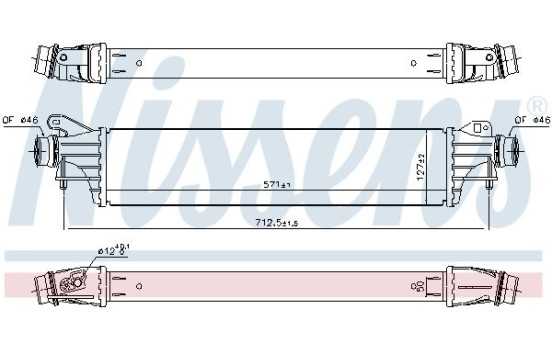 Intercooler, charger 96310 Nissens, Image 2
