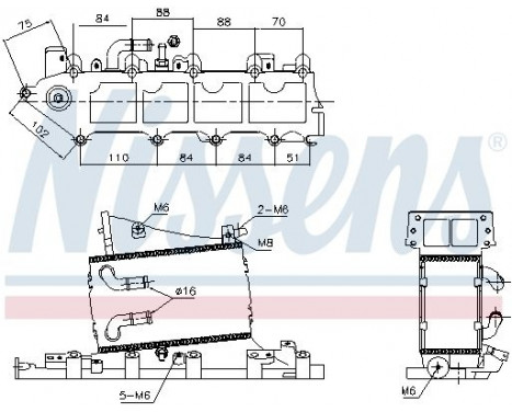 Intercooler, charger 96316 Nissens, Image 4