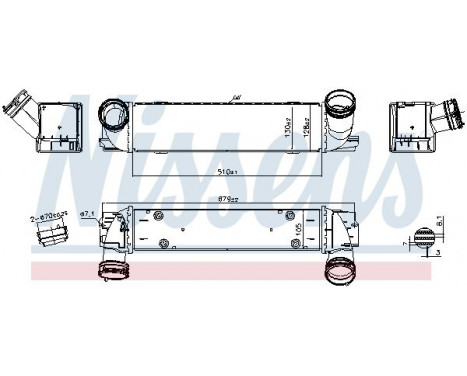 Intercooler, charger 96336 Nissens, Image 3