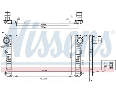 Intercooler, charger 96347 Nissens, Image 2