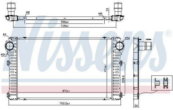 Intercooler, charger 96347 Nissens, Image 2