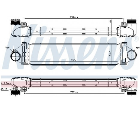 Intercooler, charger 96349 Nissens, Image 2