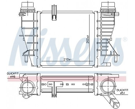 Intercooler, charger 96363 Nissens, Image 2